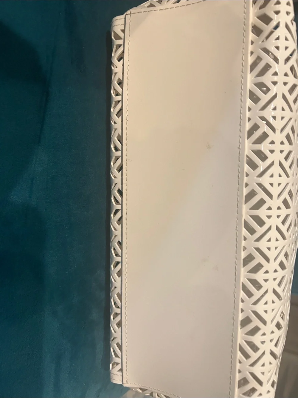 Tory Burch White Laser-Cut PVC Tote Bag in White NWOT
